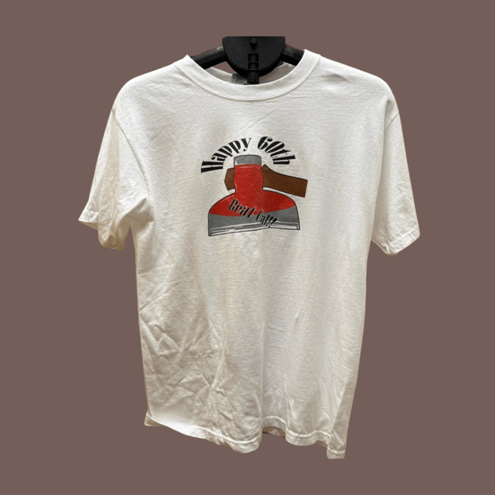 Vintage Anvil Tee | Beat Cal Graphic, White | Size M